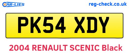 PK54XDY are the vehicle registration plates.