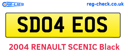 SD04EOS are the vehicle registration plates.