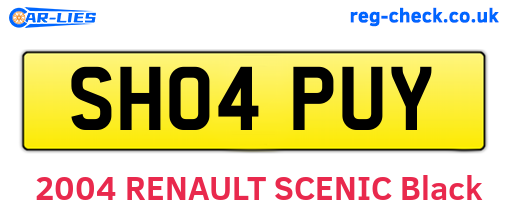 SH04PUY are the vehicle registration plates.