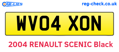 WV04XON are the vehicle registration plates.