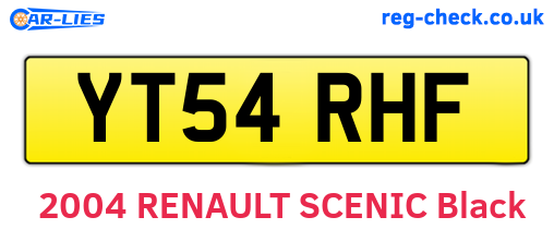 YT54RHF are the vehicle registration plates.