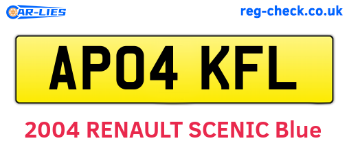 AP04KFL are the vehicle registration plates.