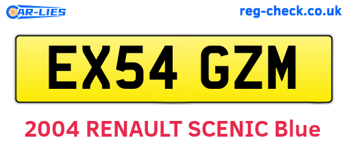 EX54GZM are the vehicle registration plates.