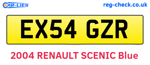 EX54GZR are the vehicle registration plates.