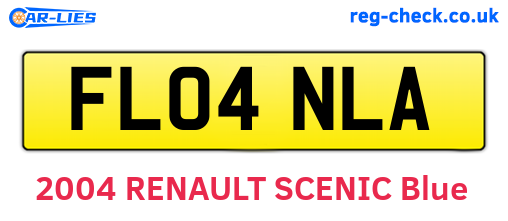 FL04NLA are the vehicle registration plates.
