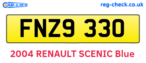 FNZ9330 are the vehicle registration plates.