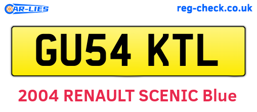 GU54KTL are the vehicle registration plates.