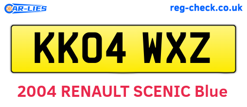 KK04WXZ are the vehicle registration plates.