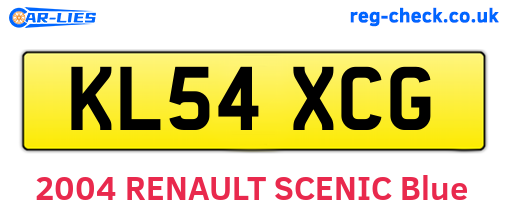 KL54XCG are the vehicle registration plates.