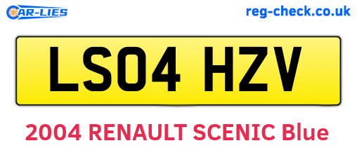 LS04HZV are the vehicle registration plates.