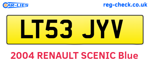 LT53JYV are the vehicle registration plates.