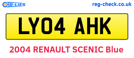 LY04AHK are the vehicle registration plates.