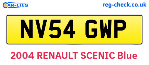 NV54GWP are the vehicle registration plates.