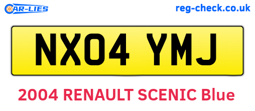 NX04YMJ are the vehicle registration plates.