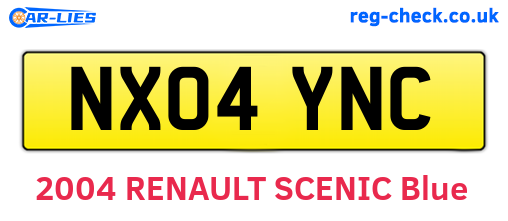 NX04YNC are the vehicle registration plates.