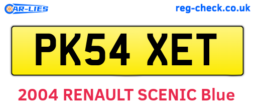 PK54XET are the vehicle registration plates.