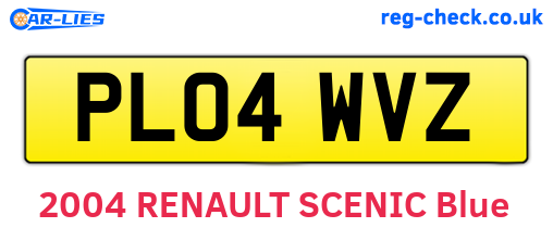 PL04WVZ are the vehicle registration plates.