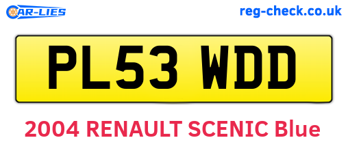 PL53WDD are the vehicle registration plates.