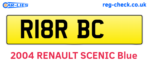 R18RBC are the vehicle registration plates.