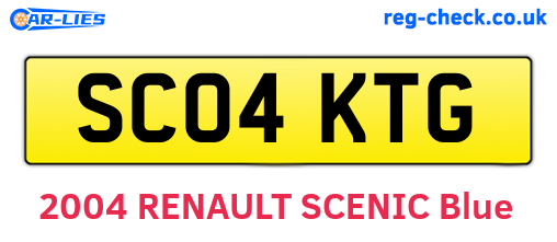 SC04KTG are the vehicle registration plates.