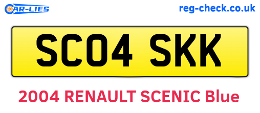 SC04SKK are the vehicle registration plates.