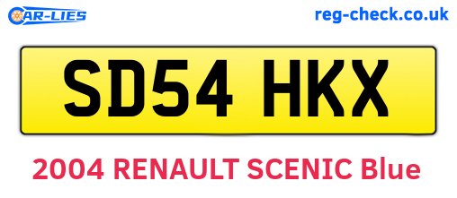 SD54HKX are the vehicle registration plates.