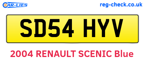 SD54HYV are the vehicle registration plates.