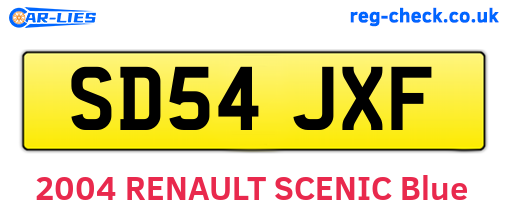 SD54JXF are the vehicle registration plates.