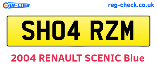 SH04RZM are the vehicle registration plates.
