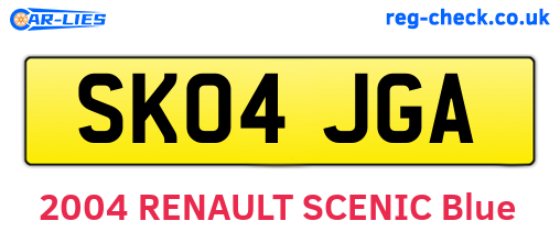 SK04JGA are the vehicle registration plates.