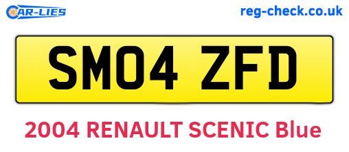 SM04ZFD are the vehicle registration plates.