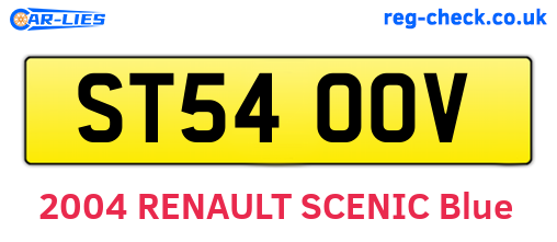 ST54OOV are the vehicle registration plates.