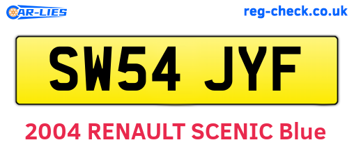 SW54JYF are the vehicle registration plates.