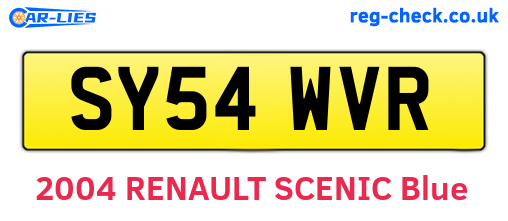 SY54WVR are the vehicle registration plates.