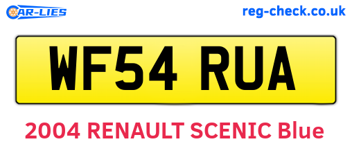 WF54RUA are the vehicle registration plates.