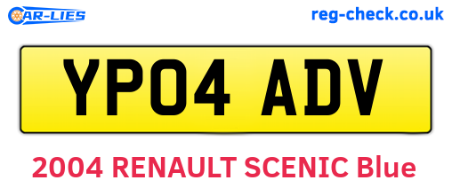 YP04ADV are the vehicle registration plates.