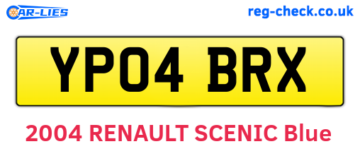 YP04BRX are the vehicle registration plates.