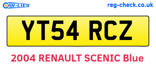 YT54RCZ are the vehicle registration plates.