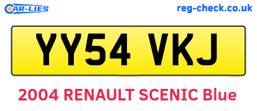 YY54VKJ are the vehicle registration plates.