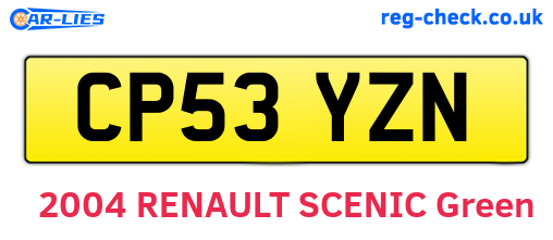 CP53YZN are the vehicle registration plates.