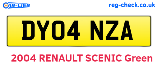 DY04NZA are the vehicle registration plates.