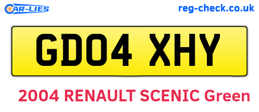 GD04XHY are the vehicle registration plates.