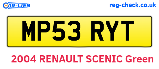 MP53RYT are the vehicle registration plates.