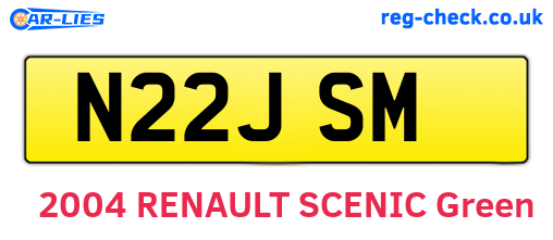 N22JSM are the vehicle registration plates.