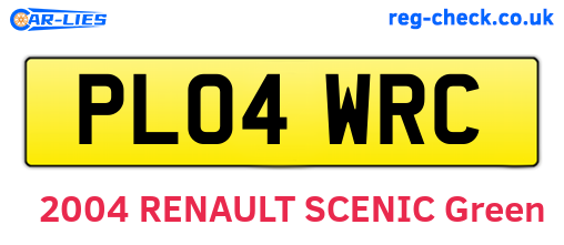 PL04WRC are the vehicle registration plates.