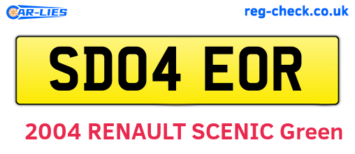 SD04EOR are the vehicle registration plates.