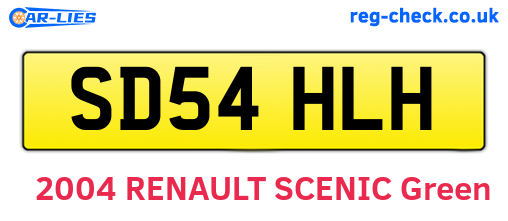 SD54HLH are the vehicle registration plates.