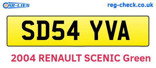 SD54YVA are the vehicle registration plates.