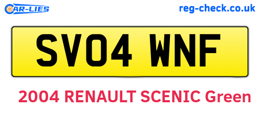 SV04WNF are the vehicle registration plates.