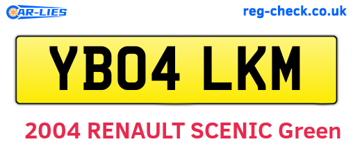 YB04LKM are the vehicle registration plates.